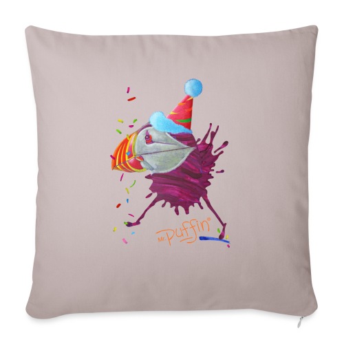 MR. PUFFIN - Throw Pillow Cover 17.5” x 17.5”