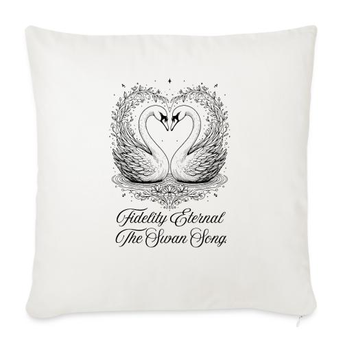 Poetic Swan T-Shirt - Throw Pillow Cover 17.5” x 17.5”
