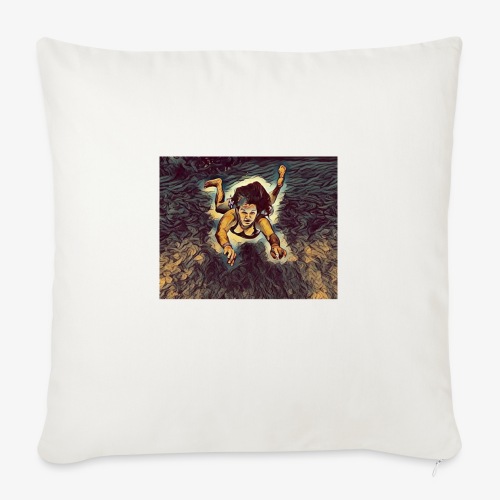Swimming in the Dark - Throw Pillow Cover 17.5” x 17.5”