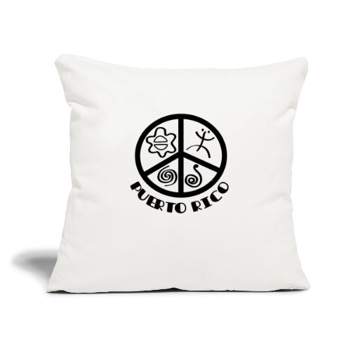 Peace Puerto Rico - Throw Pillow Cover 17.5” x 17.5”