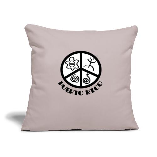Peace Puerto Rico - Throw Pillow Cover 17.5” x 17.5”