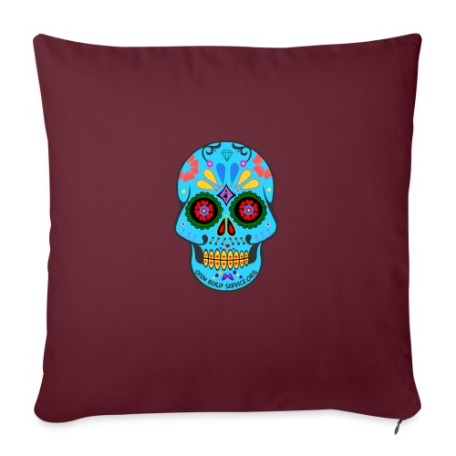 OBS Skull - Throw Pillow Cover 17.5” x 17.5”