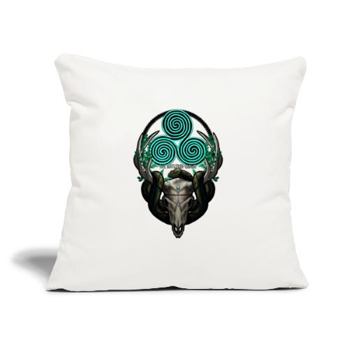 The Antlered Crown (White Text) - Throw Pillow Cover 17.5” x 17.5”