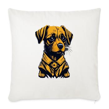 Chien patriote - Housse de coussin décorative - blanc nature - Devant