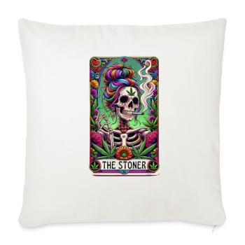 The Stoner - Throw Pillow Cover 17.5” x 17.5” - natural white - Front