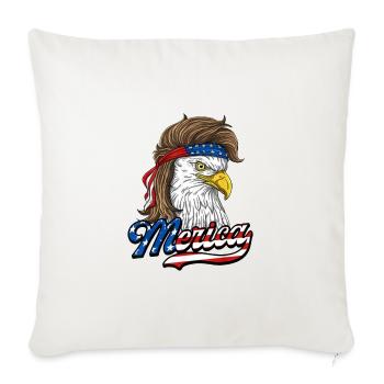 riotic Eagle memorial - Throw Pillow Cover 17.5” x 17.5” - natural white - Front