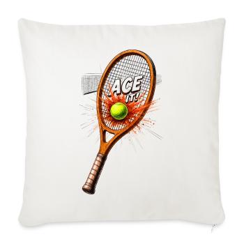 Ace It! Tennis Smash Burst - Throw Pillow Cover 17.5” x 17.5” - natural white - Front