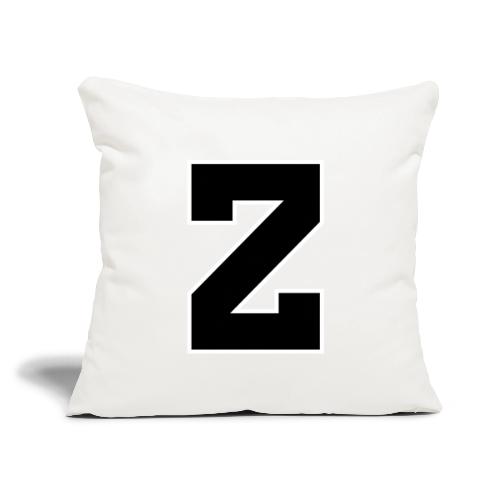 Varsity Letter Z Athletic Font Design - Throw Pillow Cover 17.5” x 17.5”