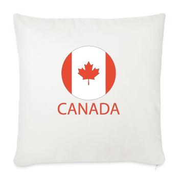 canada - Throw Pillow Cover 17.5” x 17.5” - natural white - Front