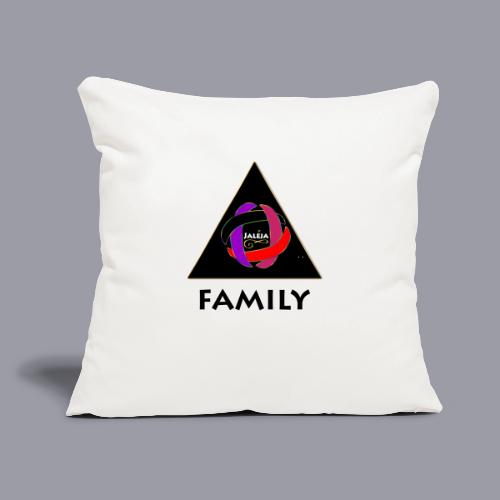 FAMILY - BLACK PRINT - Throw Pillow Cover 17.5” x 17.5”