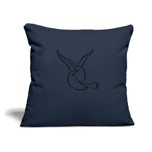 EMBRACED_TURTLEDOVES - Throw Pillow Cover 17.5” x 17.5”