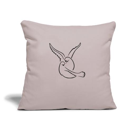 EMBRACED_TURTLEDOVES - Throw Pillow Cover 17.5” x 17.5”