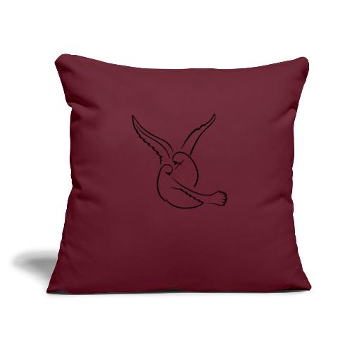 EMBRACED_TURTLEDOVES - Throw Pillow Cover 17.5” x 17.5”