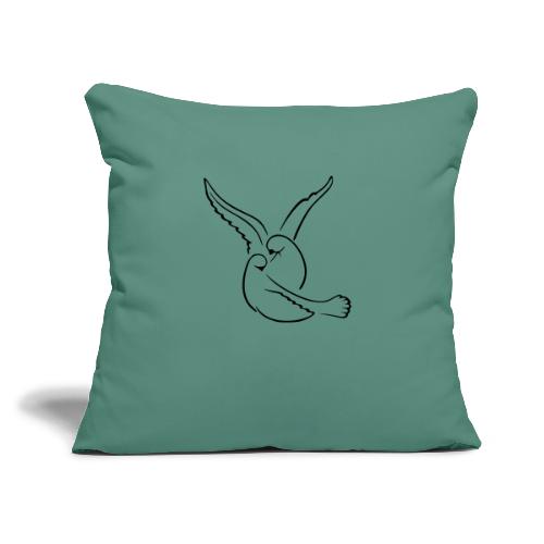EMBRACED_TURTLEDOVES - Throw Pillow Cover 17.5” x 17.5”