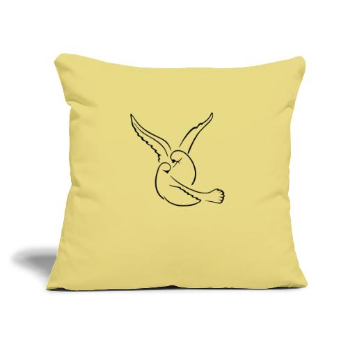 EMBRACED_TURTLEDOVES - Throw Pillow Cover 17.5” x 17.5”