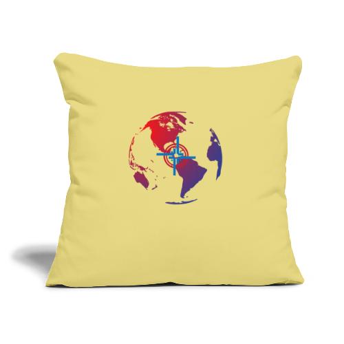Everywhere Globe - Throw Pillow Cover 17.5” x 17.5”