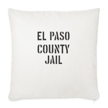El Paso County Jail - Texas - USA - Prison - Throw Pillow Cover 17.5” x 17.5” - natural white - Front