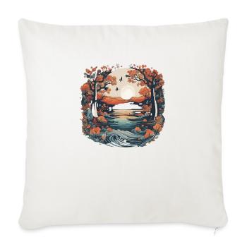 Nature's Symphony - Throw Pillow Cover 17.5” x 17.5” - natural white - Front