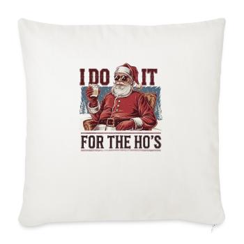 Vintage Faded Christmas Santa Claus T-Shirt 🎅 - Throw Pillow Cover 17.5” x 17.5” - natural white - Front