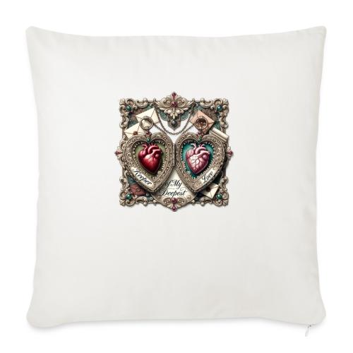 Keeper of My Deepest Love Victorian Locket T-Shirt - Throw Pillow Cover 17.5” x 17.5”
