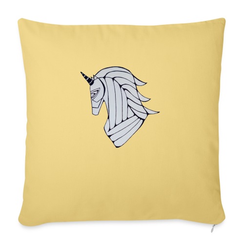 Unicorn Trojan horse - Throw Pillow Cover 17.5” x 17.5”