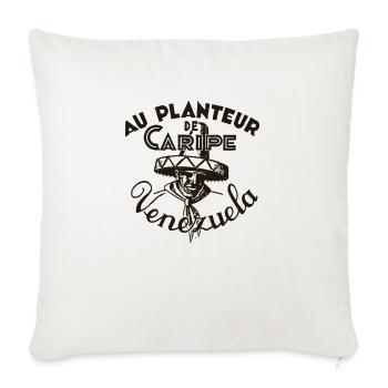 Au Planteur de Caripe Venezuela green - Throw Pillow Cover 17.5” x 17.5” - natural white - Front