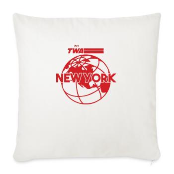 Fly Ny - Throw Pillow Cover 17.5” x 17.5” - natural white - Front