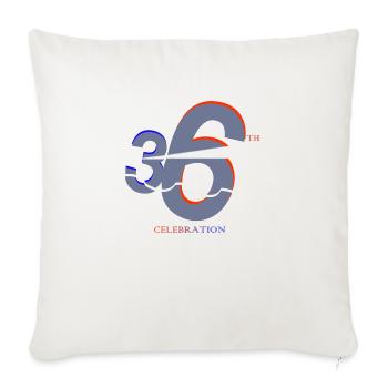 CELEBRATION - Throw Pillow Cover 17.5” x 17.5” - natural white - Front