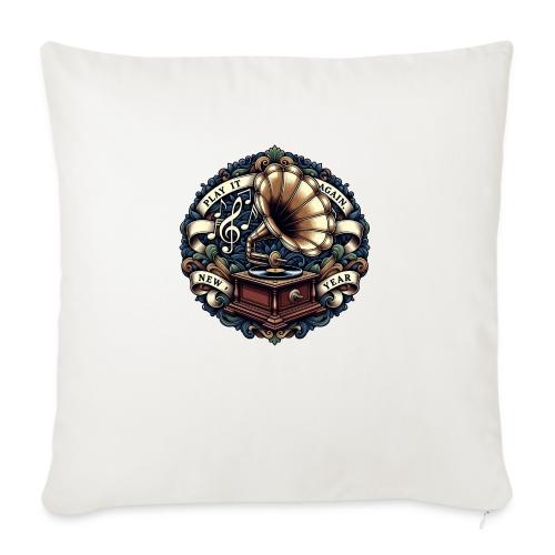 Ornate Phonograph T-Shirt - Throw Pillow Cover 17.5” x 17.5”
