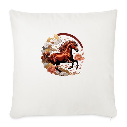 Year of the Horse T Shirt, Lunar New Year Gift - Throw Pillow Cover 17.5” x 17.5”