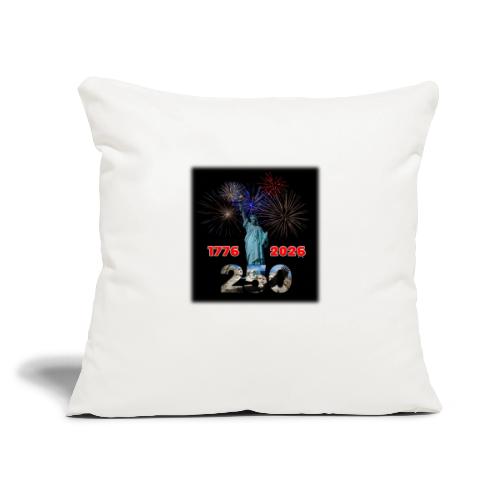 1776 - 2026 - 250 Years USA | Fireworks - Throw Pillow Cover 17.5” x 17.5”