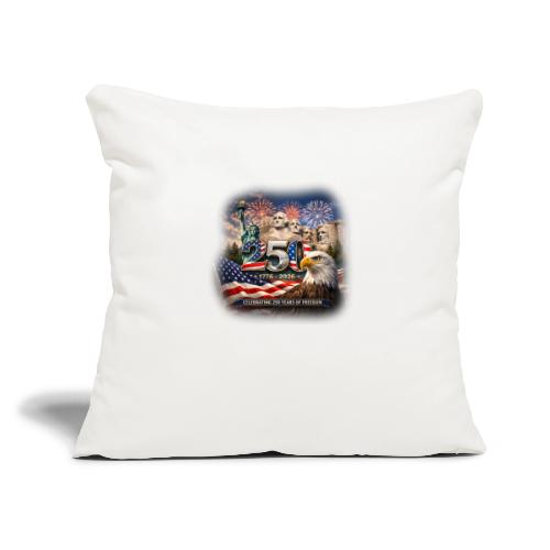 1776-2026 | Celebrating 250 Years of Freedom - Throw Pillow Cover 17.5” x 17.5”