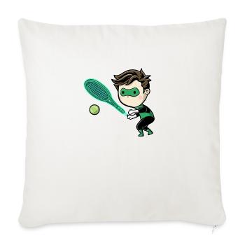 sporty green - Throw Pillow Cover 17.5” x 17.5” - natural white - Front
