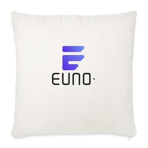 EUNO LOGO POTRAIT BLACK FONT - Throw Pillow Cover 17.5” x 17.5”