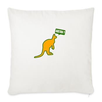Australia Austria funny design - Throw Pillow Cover 17.5” x 17.5” - natural white - Front