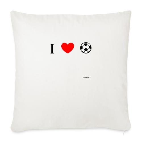 I heart soccer - Women - Throw Pillow Cover 17.5” x 17.5”