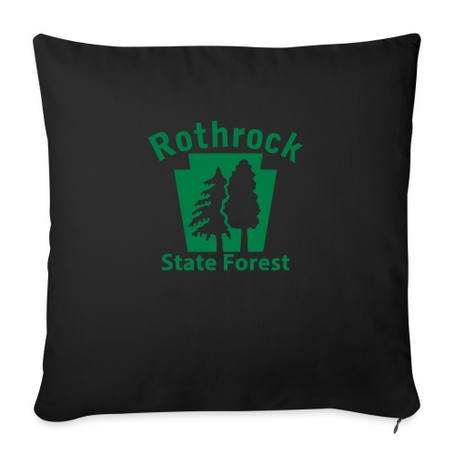 Rothrock State Forest Keystone (w/trees) - Throw Pillow Cover 17.5” x 17.5”
