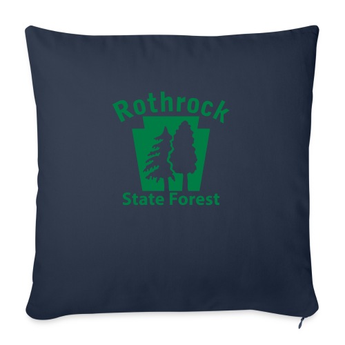 Rothrock State Forest Keystone (w/trees) - Throw Pillow Cover 17.5” x 17.5”