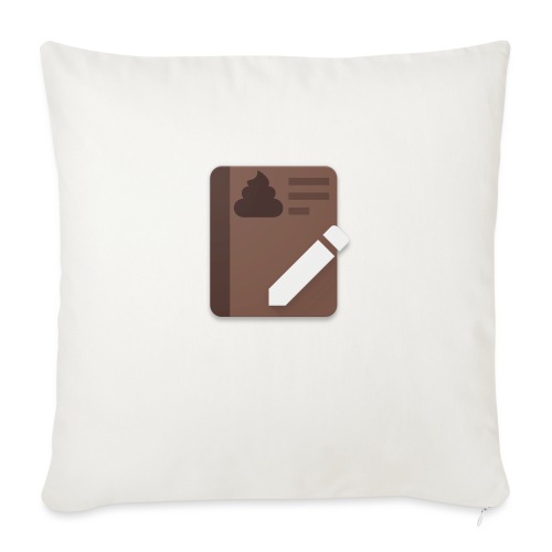 Poop Journal Drawer Icon - Throw Pillow Cover 17.5” x 17.5”