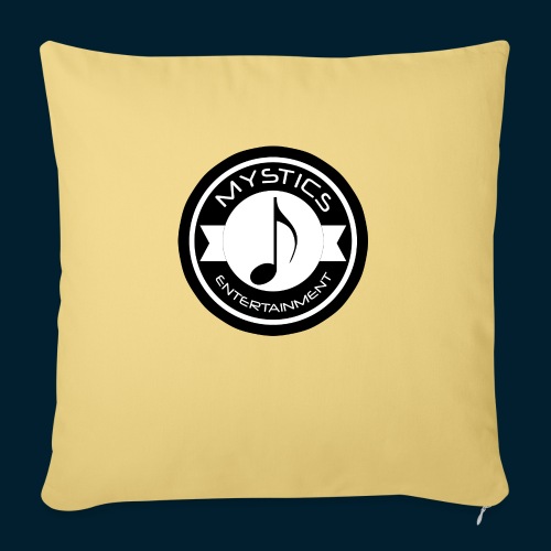 mystics_ent_black_logo - Throw Pillow Cover 17.5” x 17.5”