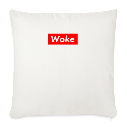 woke funny sayings quotes slogans - Throw Pillow Cover 17.5” x 17.5”
