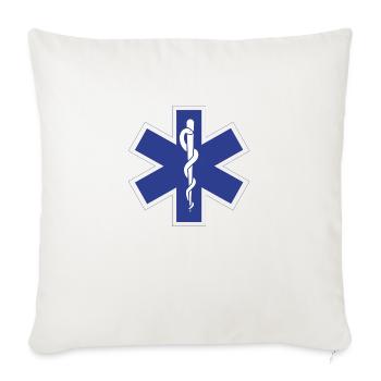 Paramedic - Throw Pillow Cover 17.5” x 17.5” - natural white - Front