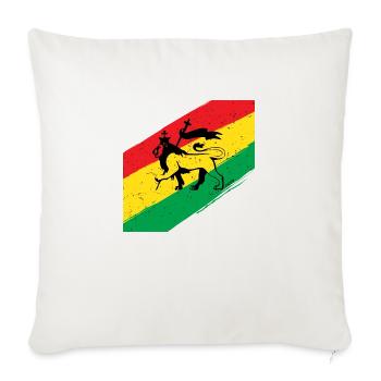 BANNIÈRE RASTA LION - Housse de coussin décorative - blanc nature - Devant
