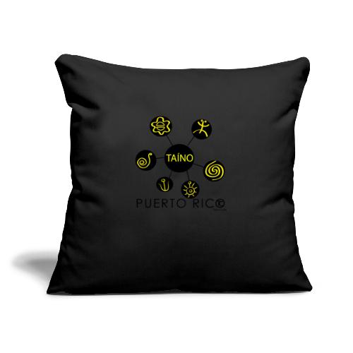 Símbolos Tainos PR - Throw Pillow Cover 17.5” x 17.5”