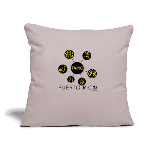 Símbolos Tainos PR - Throw Pillow Cover 17.5” x 17.5”