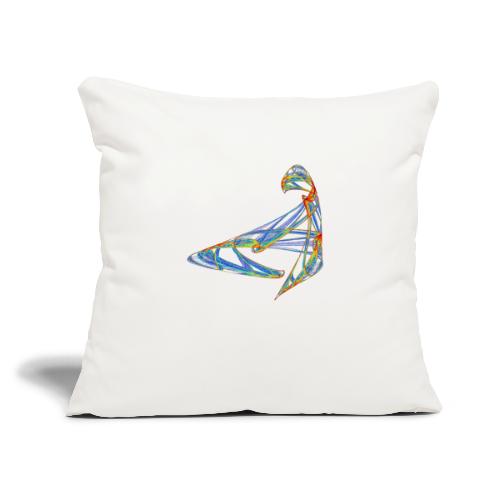 Happy play of colors 853 jet - Throw Pillow Cover 17.5” x 17.5”
