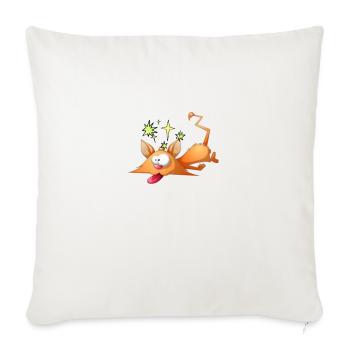 funny cat for lover cat - Throw Pillow Cover 17.5” x 17.5” - natural white - Front