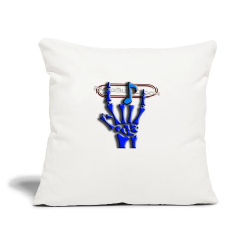 Rock on hand sign the devil's horns RadioBuzzD - Throw Pillow Cover 17.5” x 17.5”