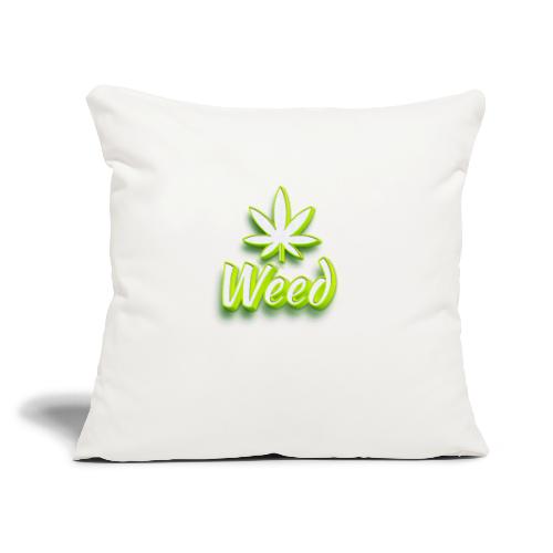 Cannabis Weed Leaf - Marijuana - Customizable - Throw Pillow Cover 17.5” x 17.5”