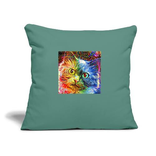 cat - Throw Pillow Cover 17.5” x 17.5”